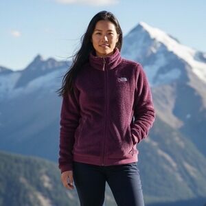 The North Face Osito Fleece Jacket Fuchsia‎ Pink/Purple Womens Large Zip Cozy